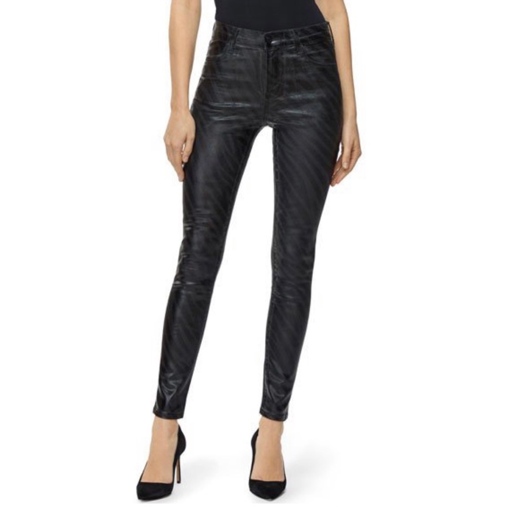 J Brand Maria Galactic Zebra Skinny Jeans Black 28 NWT